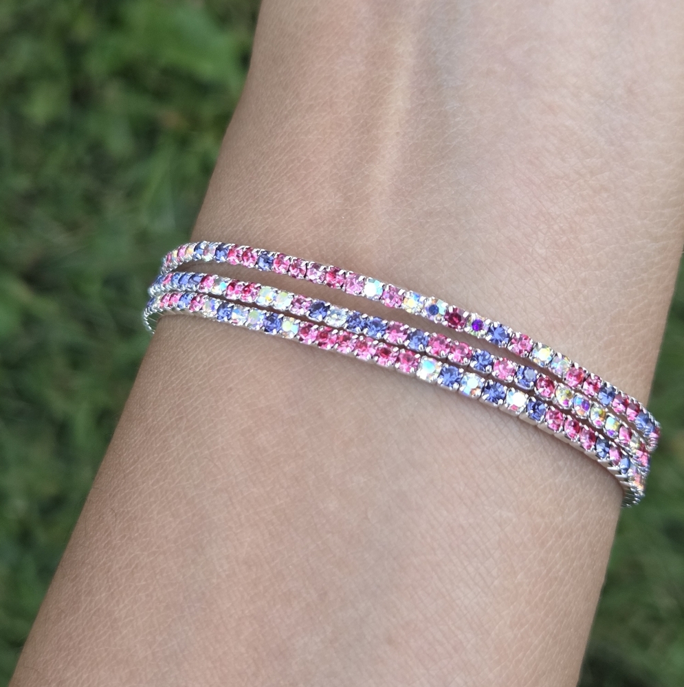 Colorful Rhinestine Bracelets - Picture 2 of 6